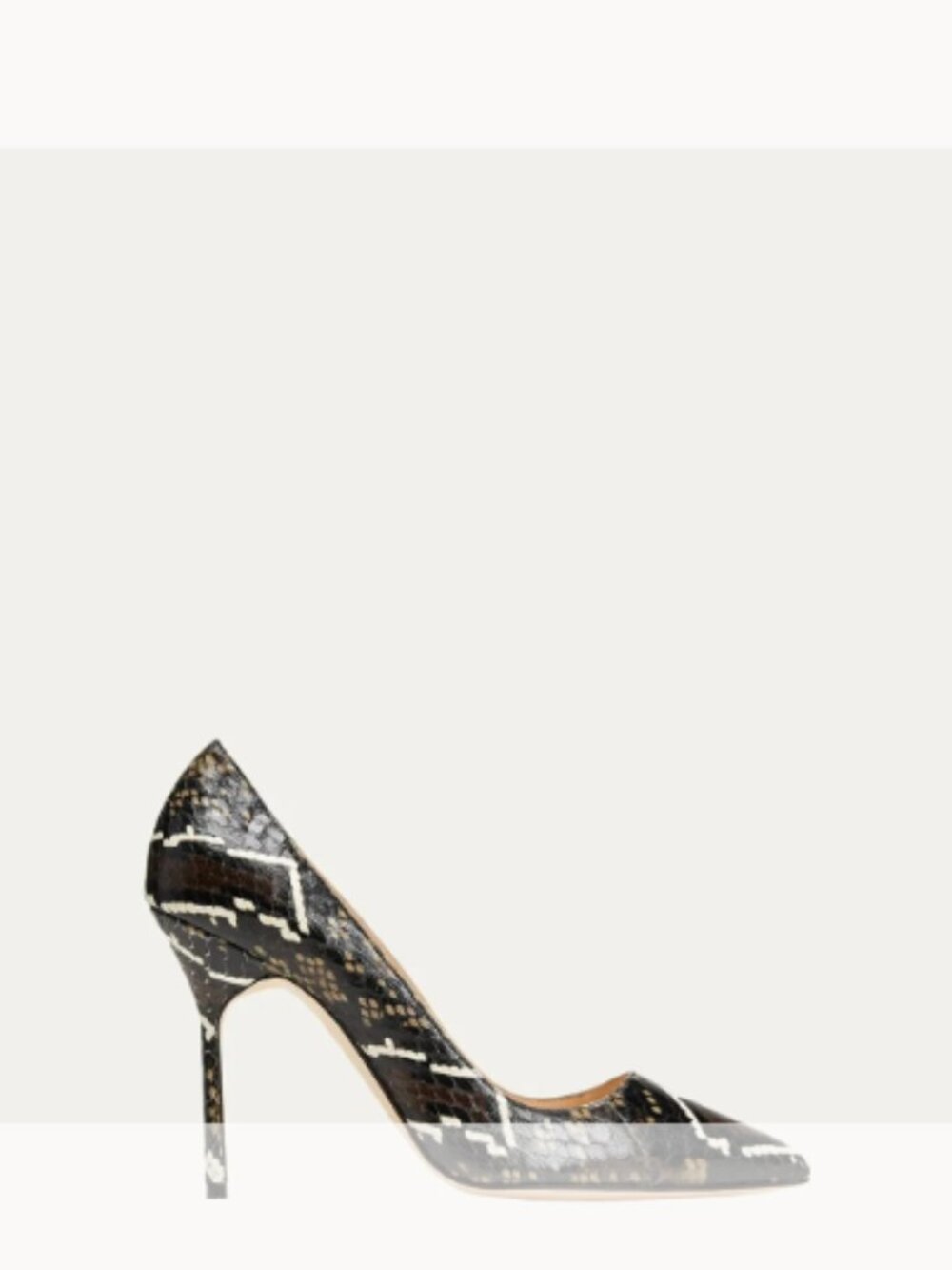 Manolo Blahnik NIB BB 105mm Snakeskin Stiletto Pumps ORIG. ($1045) (SIZE 5B)